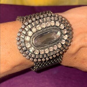 Vintage Silver Crystal Bracelet